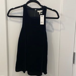 NWT Joie black velvet racerback tank size XS